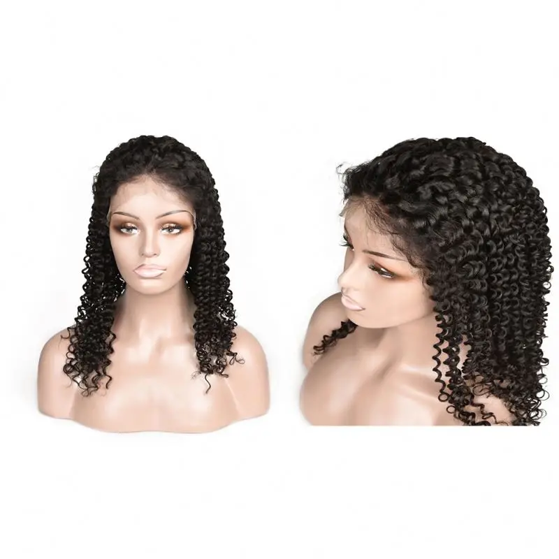 

Wholesale Brazilian Unprocessed 22 inch Human Hair Natural Raw Lace Full Kinky Curly Wig