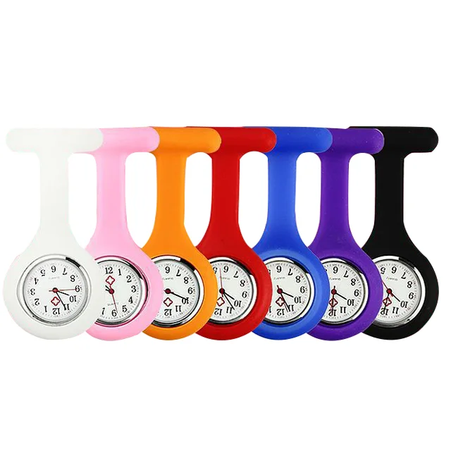 

Hot sale products Portable Colorful Silicone Nurse Watch Pocket Silicon