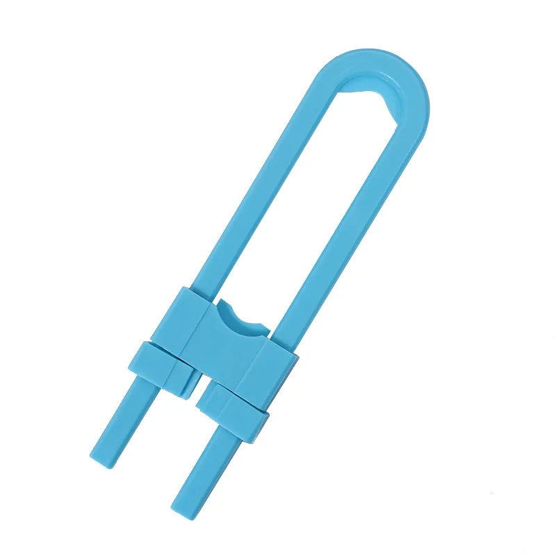 

Plastic Premium Push Button Child Baby Safety Cabinet Drawer Door Lock, White/blue/pink