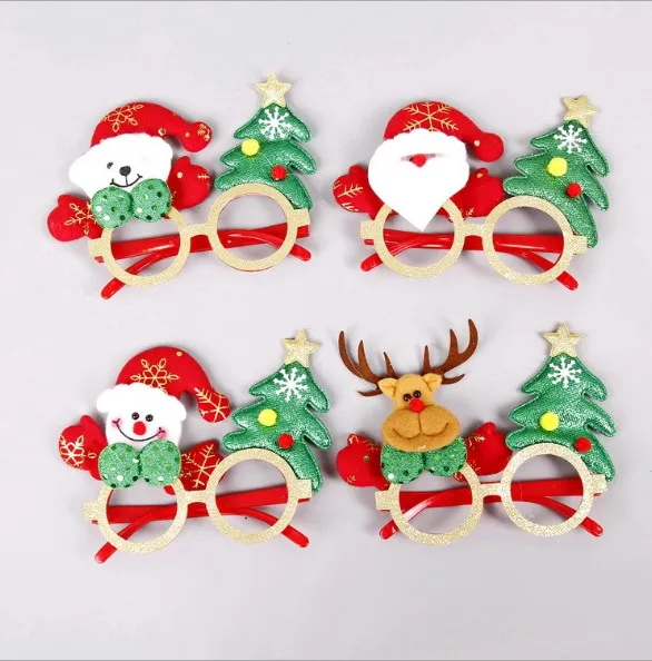 New Christmas decorative glasses children Christmas gifts holiday paper LED party creative glasses wholesale