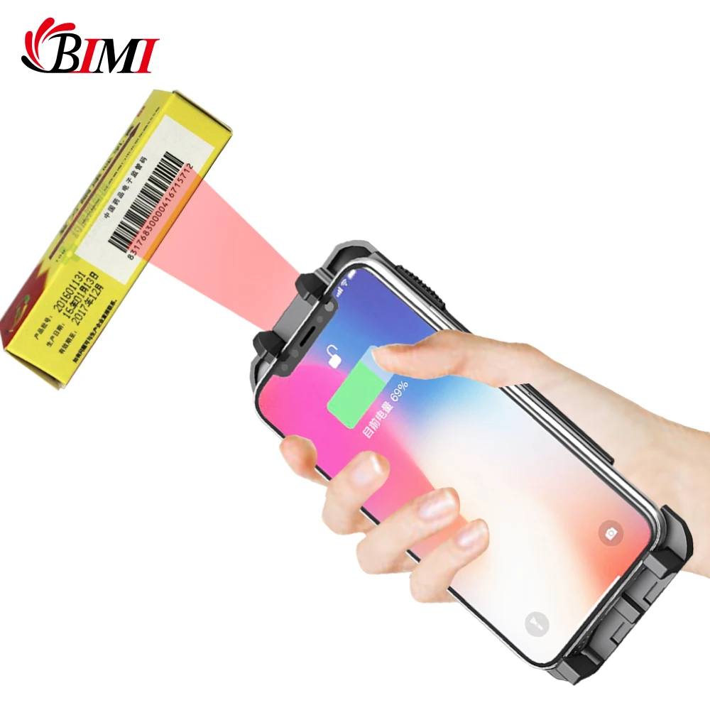 

Mobile Phone Back Clip Scanner Portable 1D/2D Wireless Barcode Scanner