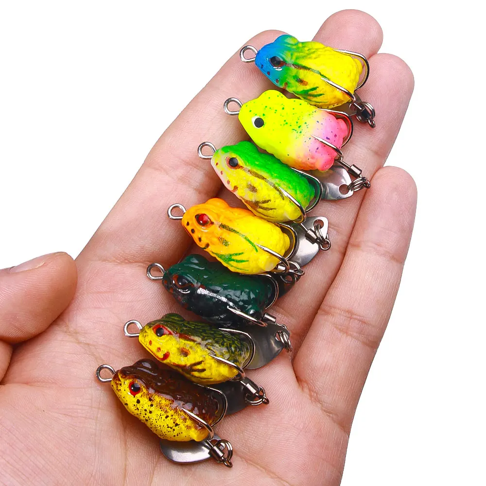 Hengjia 25mm 3.4g Frog Soft Fishing Lures Japan Plastic Silicone Lures Artificial Accessories Fishing Bait