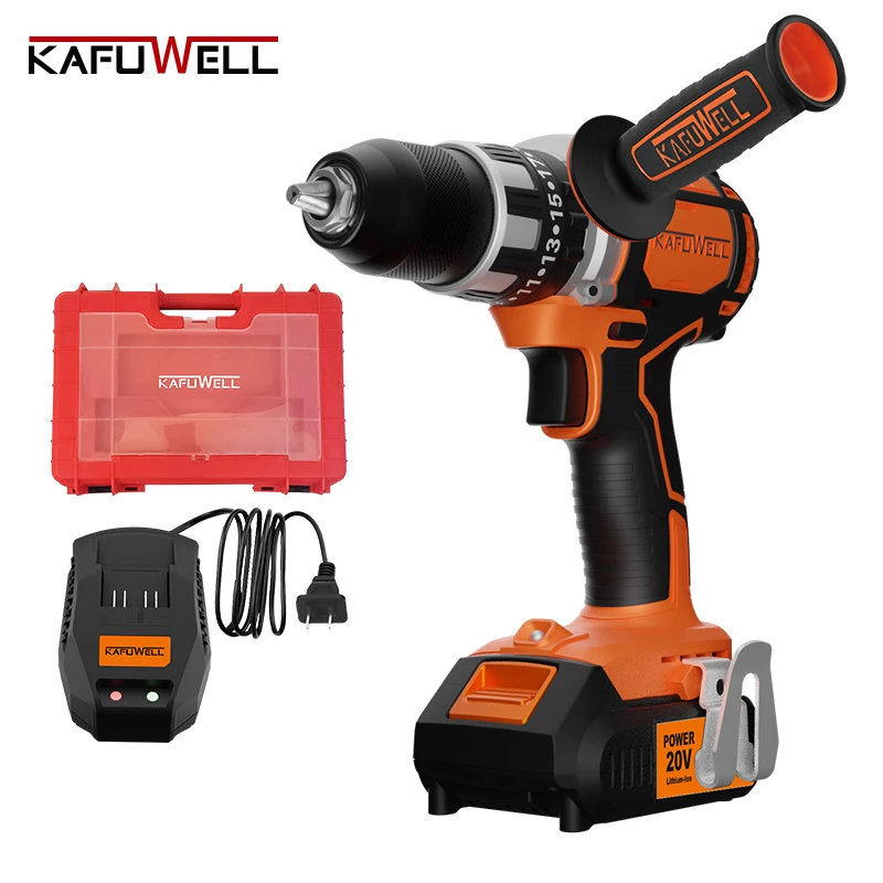 

KAFUWELL PA4538H Brushless Percussion Drill Two-speed Electric Drill Set 1 Charge2 Charge 1 Charge