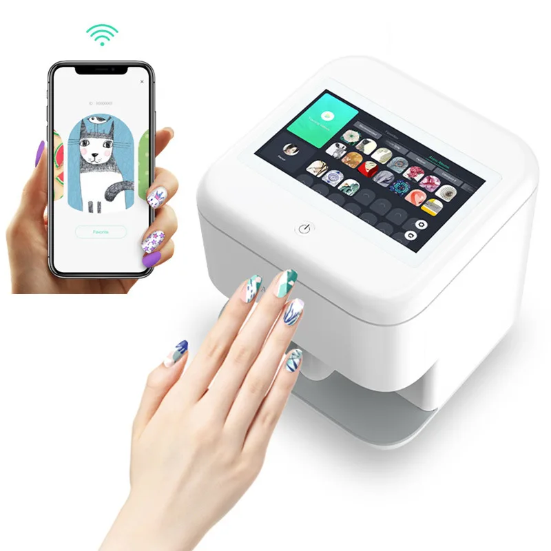 

2020 Newest portable automatic nail diy mobile art nail printer Nails Printer 3d Digital Art Machine Price printing machine