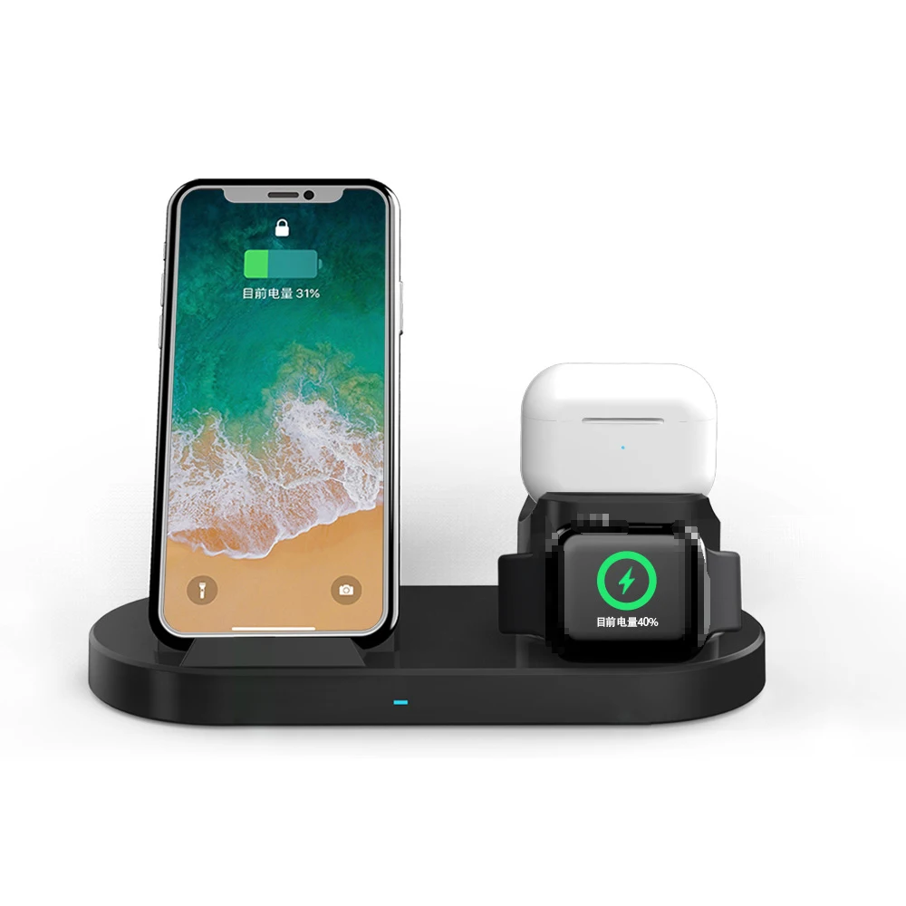 

Android Smart Watch Mobile Charger Wireless 10W Fast Wireless Charger Mobile Phone Ce Certification, Black&white