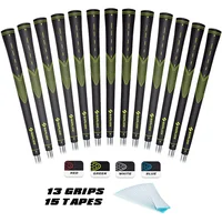 

SAPLIZE CC01 Rubber Golf club Grips Standard , 13 Grips with 15 Tapes Bundle