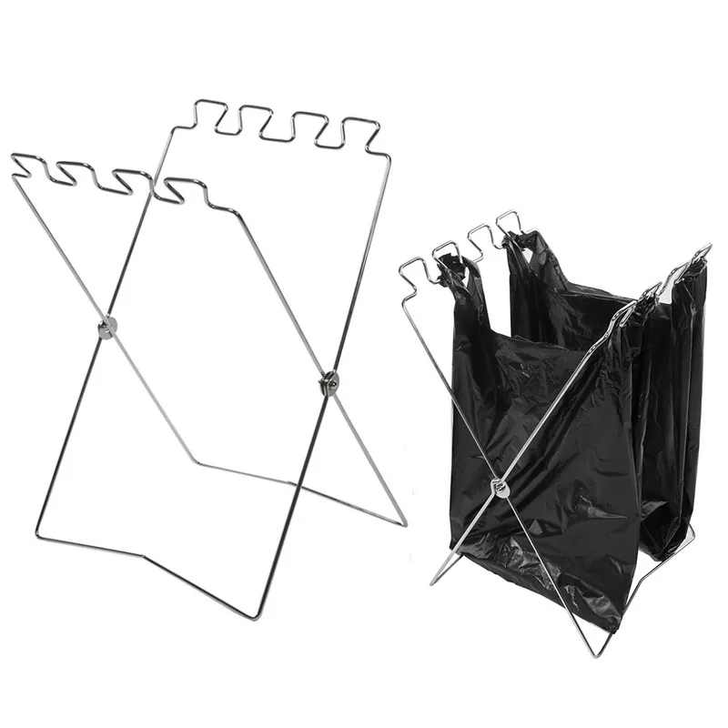 

Outdoor Camping Trash Stand Lightweight Folding Trash Bag Holder Outdoor Trash Bag Holder