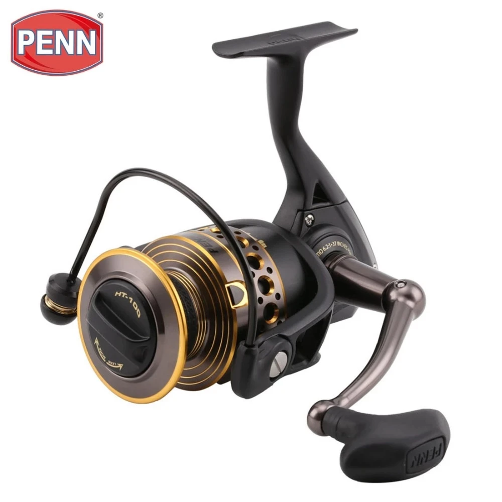 

PENN Battle II Authorized agent 3000 4000 5000 6000 8000 all metal freshwater saltwater Spinning Fishing Reel, Black+gold