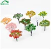 30 Pieces/lot Scale Plastic Miniature Model flower tree For Building Trains Railroad Layout Scenery Landscape Accessories MR203