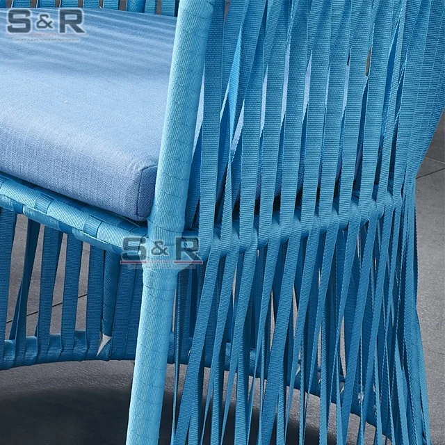 7 Pieces Rope Furniture Outdoor Leisure Aluminum Luxury Garden Rope