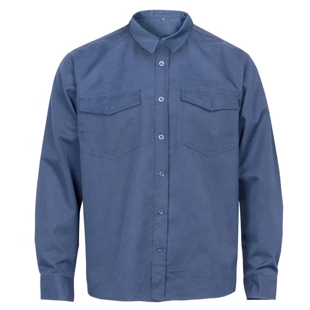 
7oz FRC Work Shirts 100%Cotton Fire Resistant Work Shirt Wholesale 