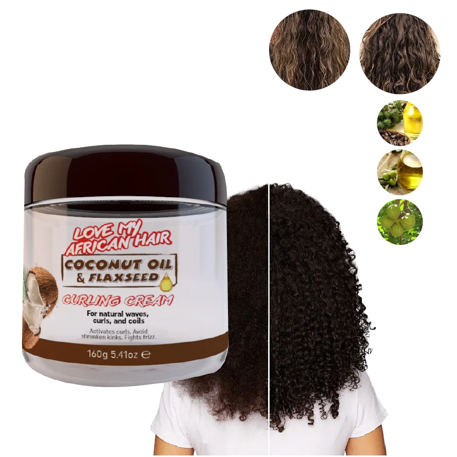 

2020 hot selling hair products Coconut oil Daily STYLING GEL Hold Hair Styling