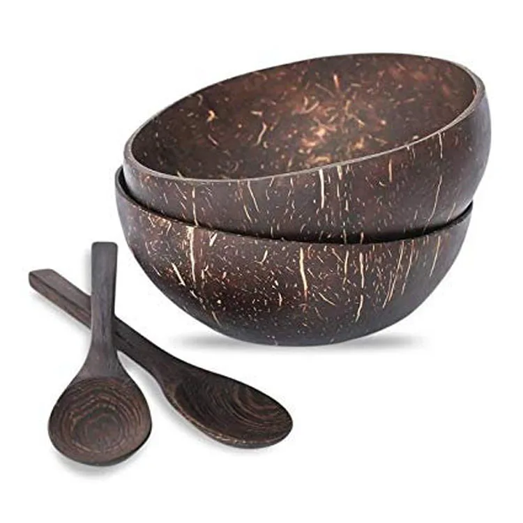 

Multifunctional Custom Laser Logo Print Pattern Coconut Candle Wood Bowl, Natural