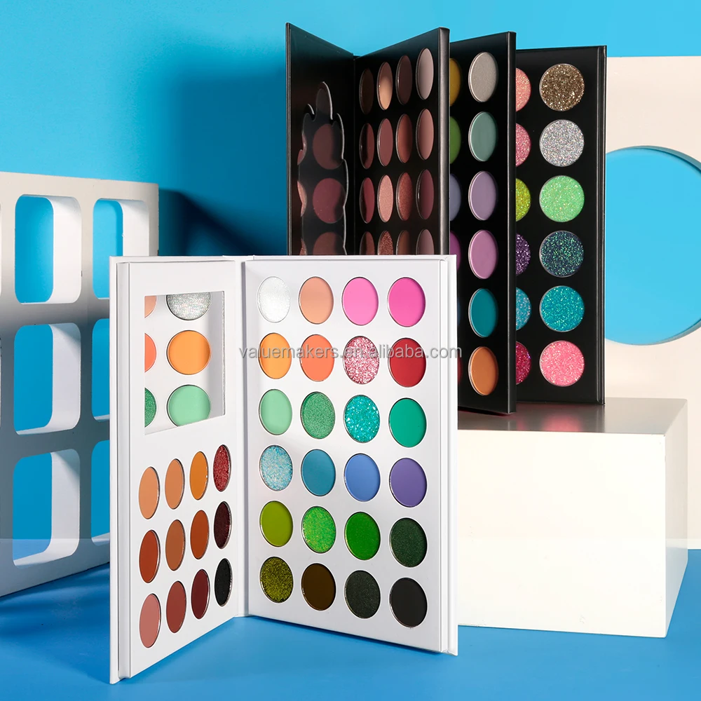 

36/72 Colors High Quality Black Magnetic Eyeshadow Book Palette Private Label