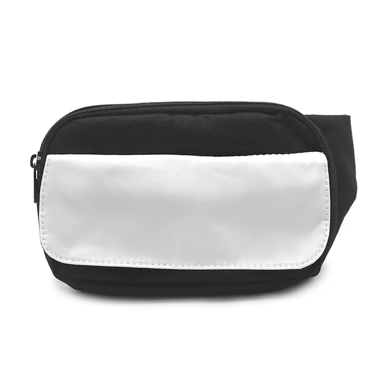 

Lancoda Personalized Sublimation Fanny Pack Blank Bum Bag Waist Bag with changeable flap, Black