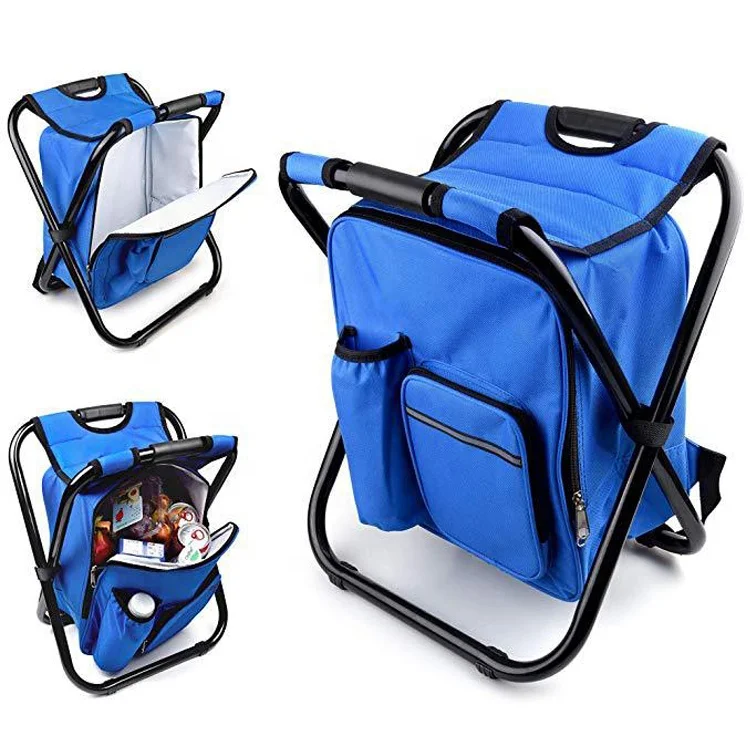 

Outdoor Fishing Chair Bag Folding Camping Stool Portable Backpack Cooler Insulated Picnic Bag, Customized color