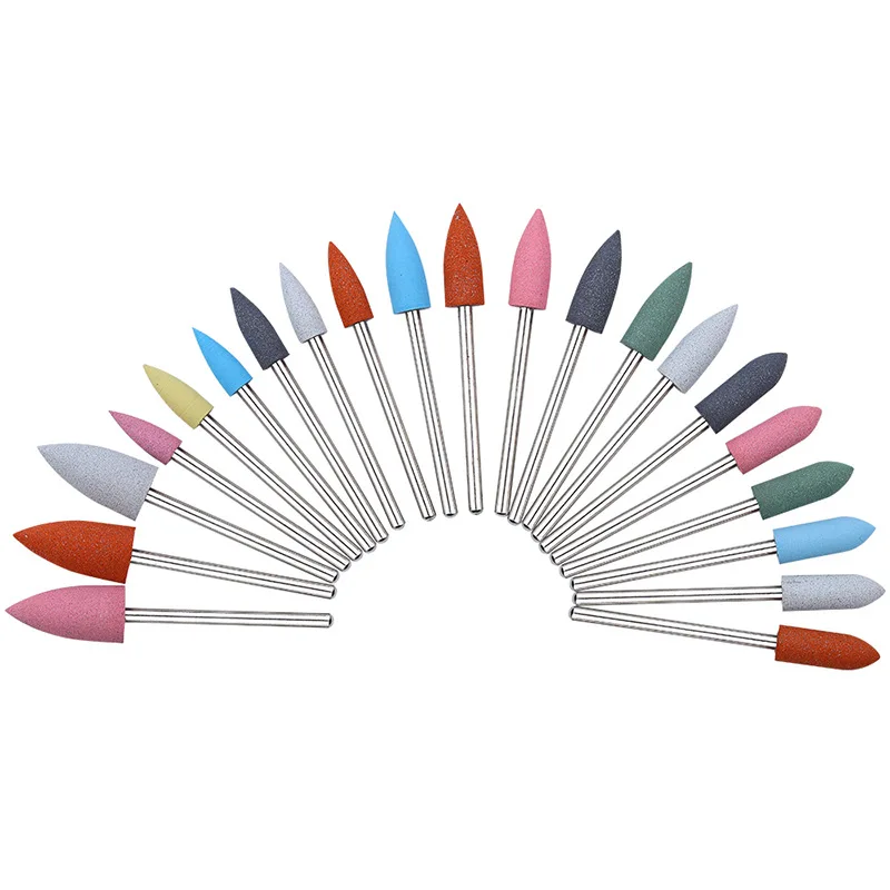 

manicure silicone grinding head set grinding machine grinding head brush tool polishing tool 6-grid set