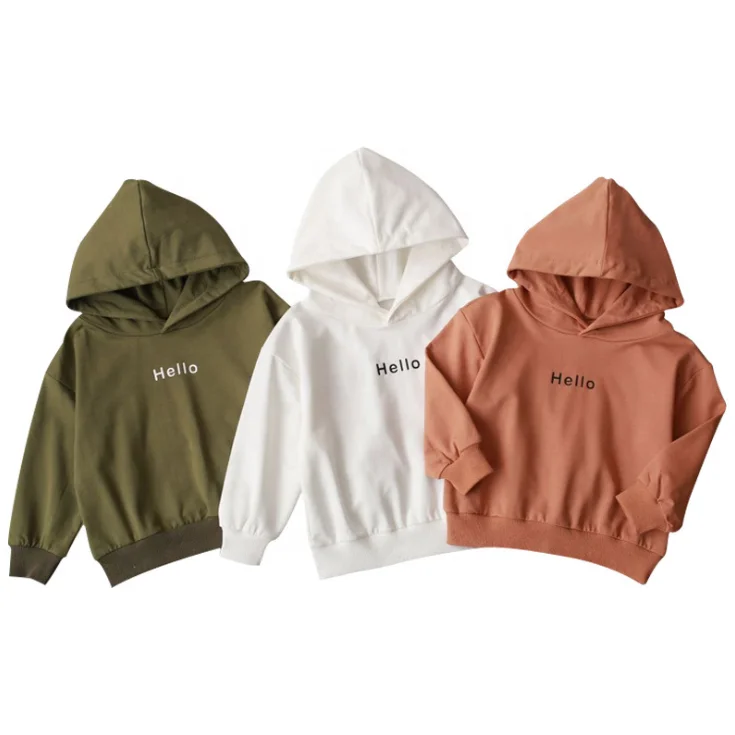 

Wholesale OEM 100% Pure Cotton Children Plain Boys Oversized Hoodies for 1-3 Years Kids Baby Hoodie Kid Pullover Sweatshirt, White, army green,chocholate