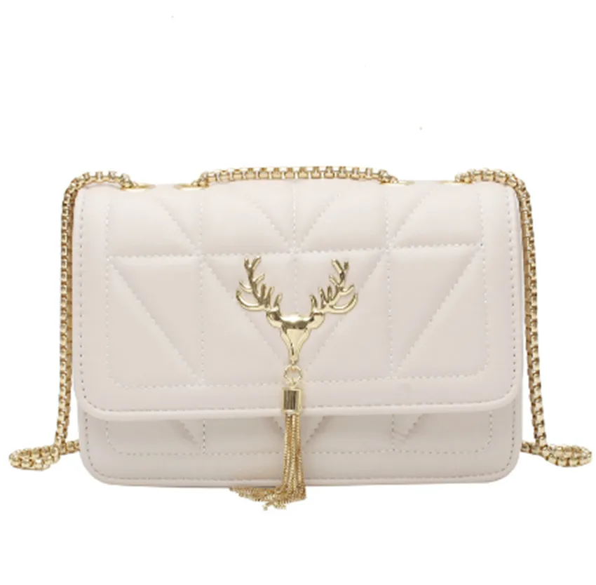 

Women's Fashion Bags Check Embroidery Thread Square Bag Shoulder Bags For Women, White, black