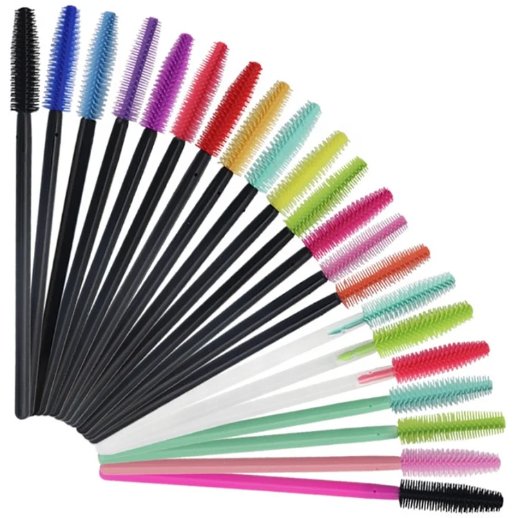 

Disposable Silicone Eyelash Brush Mascara Wands Applicator Extension Eyebrow Spoolie Brush