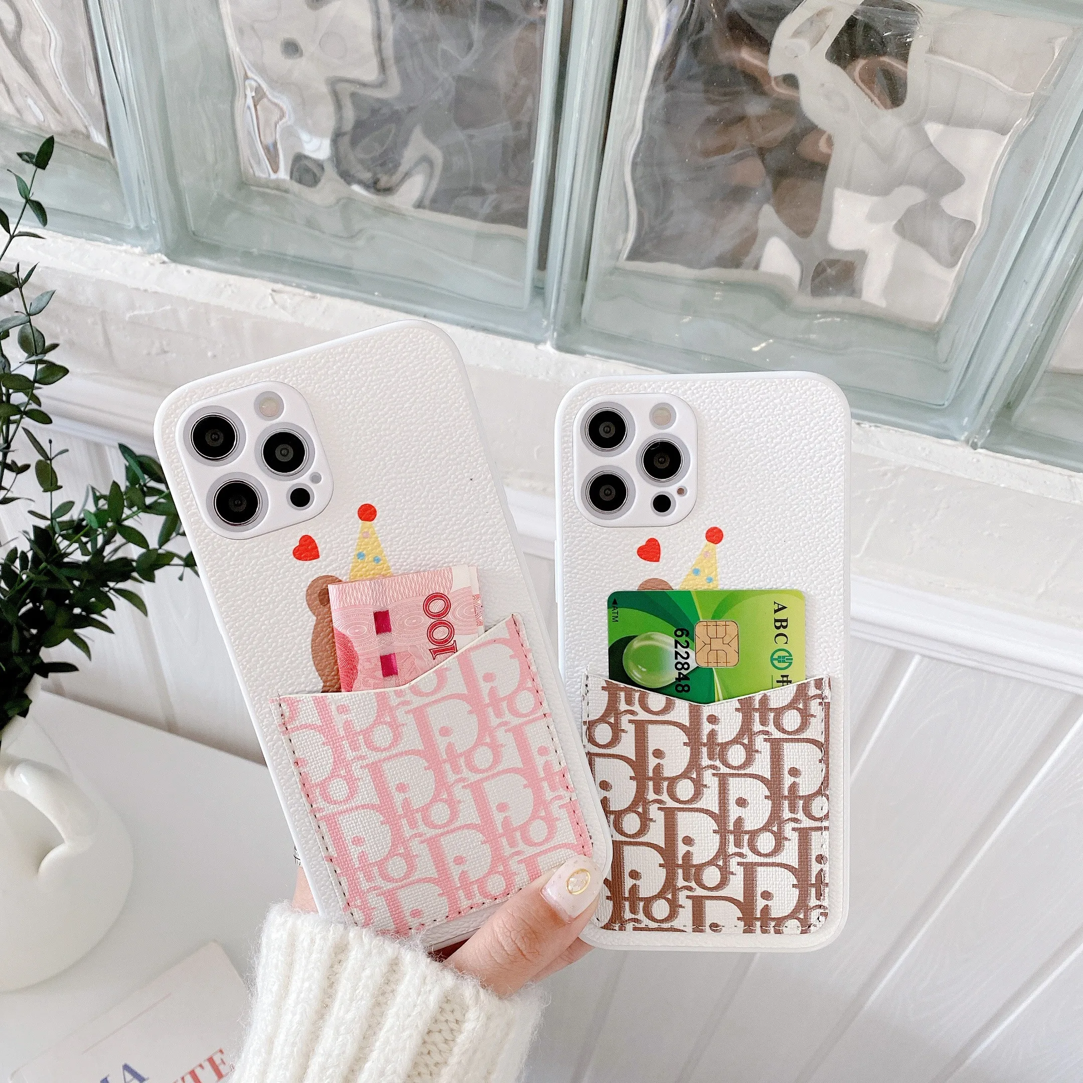 

Designer Phone case With Card Holder For Iphone 12promax 11promax