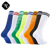 

Custom Logo Accept Colorful Striped Knee Tube Kids Men Soccer Football socks