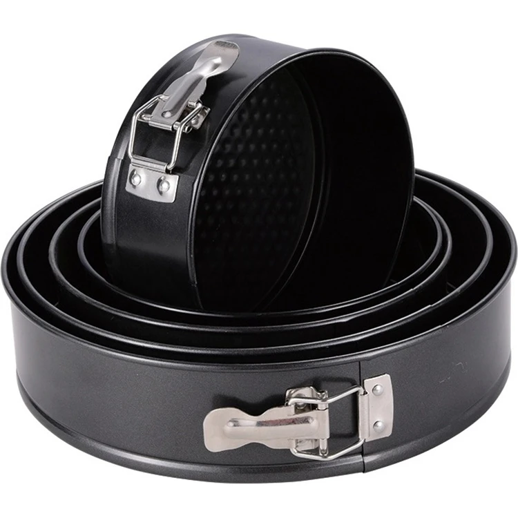 

High Quality Non-stick Heart Shaped Springform Cake Pan Set Mini 4 Inch Cheesecake Pan, Black