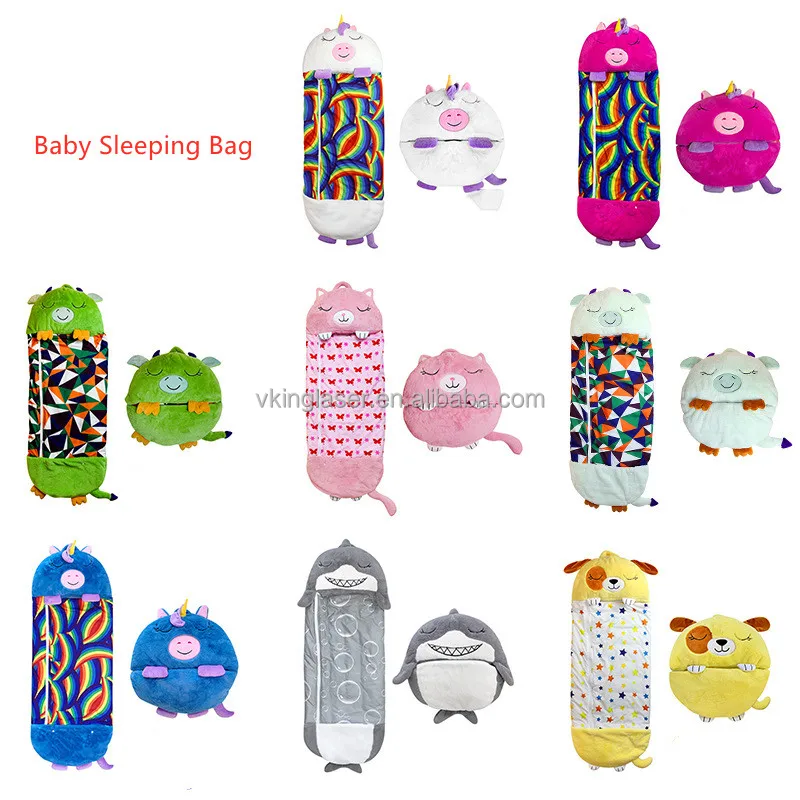 

HOT SALE Baby Sleeping Bag Happy Sleepy Sack Boys Girls Newborn Warm Extract Envelope Cartoon Shark Sleep Suit Children's Pillow