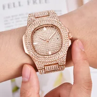 

Hip Hop Watch Luxury Diamond Bling Watch For Men Square Quartz Waterproof Watch Relogio Masculino