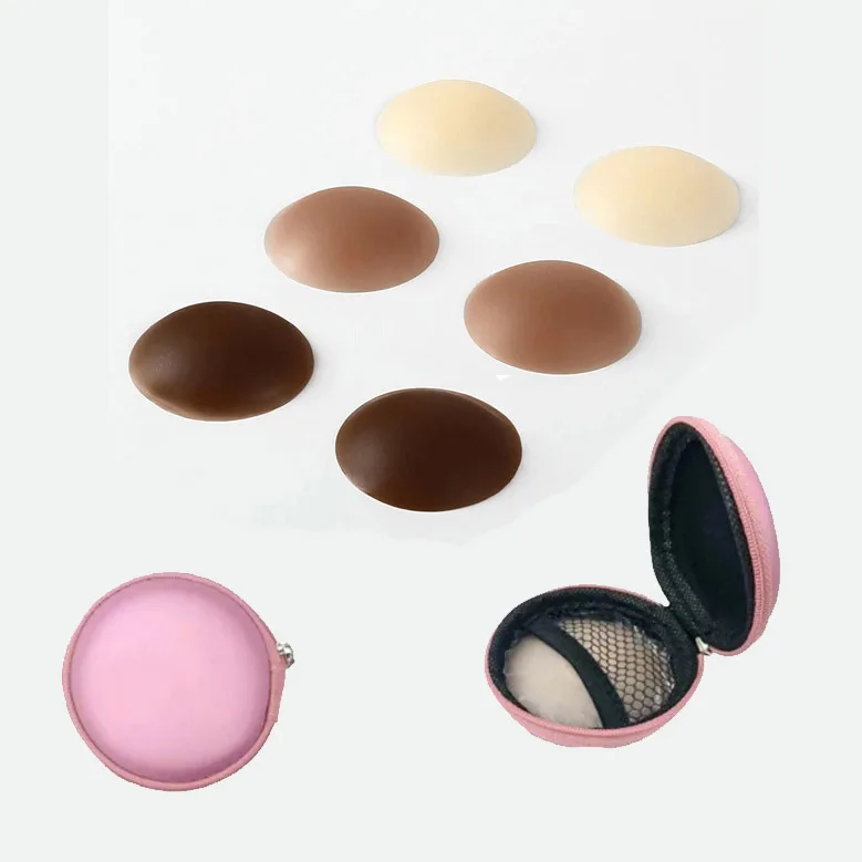 

Matte Round Shape Silicone Nipple Covers Bra Pads Adhesive Ultra Thin Invisible Silicone Bra Nipple Cover Reusable, Picture