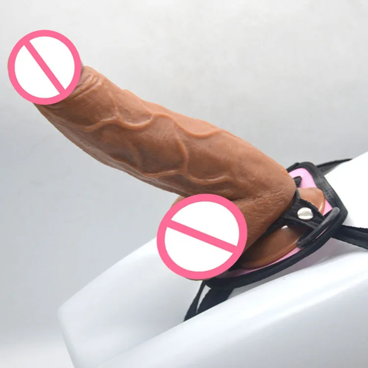 FAAK 23cm releastic dildo plastic penis with belt sex toy for lesbian sex toys Strap on dildo penis with belt for women
