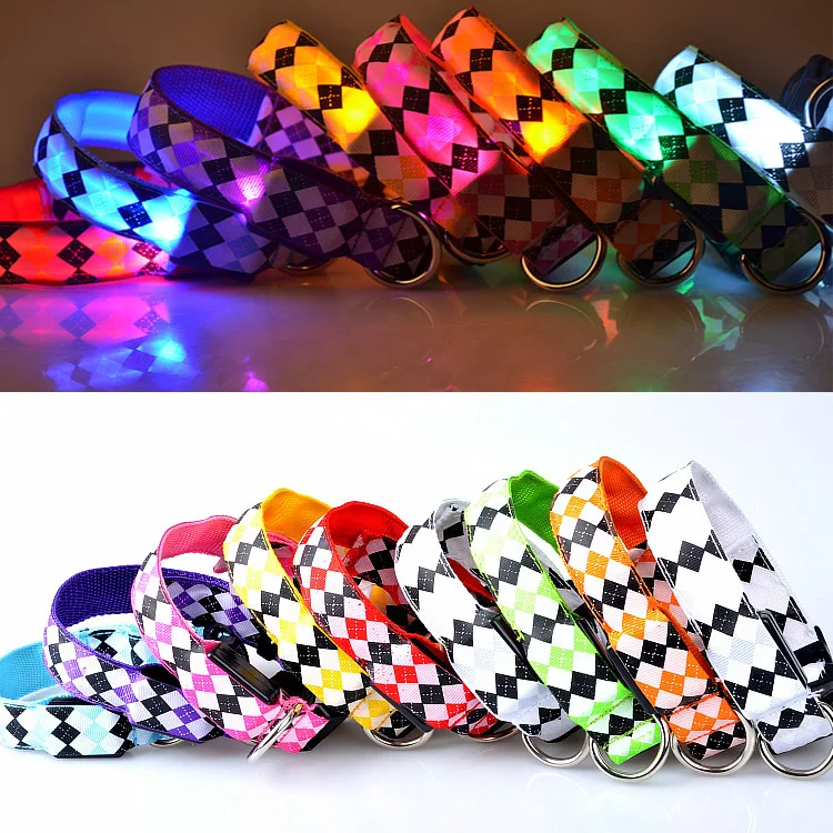 

Spot Sale Amazon Customizable Led Dog Collar Cat Pet Multicolor Light Up Dog Collar Led, Pink, blue, white, red, purple, orange, yellow, green, colorful