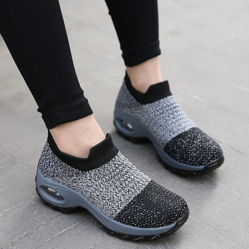 Big Size 35-42 Ladies Fashion Sock Tennis Sneakers Breathable Comfort ...