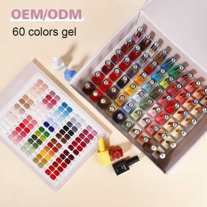 

Vendeeni Nail Art Set 60 Color Design Manicure Gel Nail Polish Factory Private Label Custom Gel Polish Nail OEM Supplies