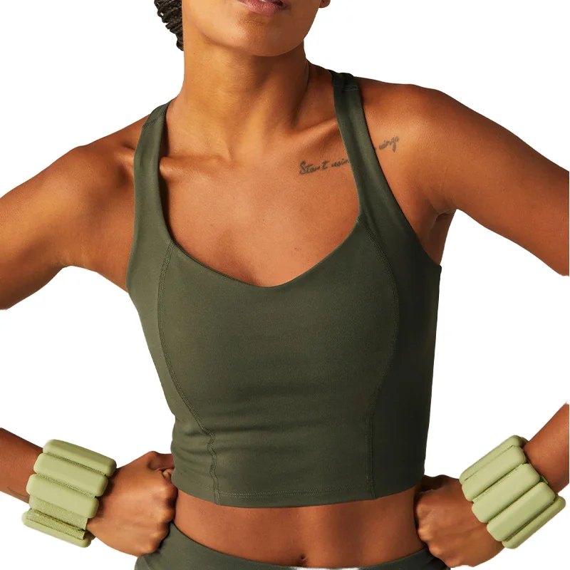 Sleeveless无缝Spandex Nylon Athletic内衣