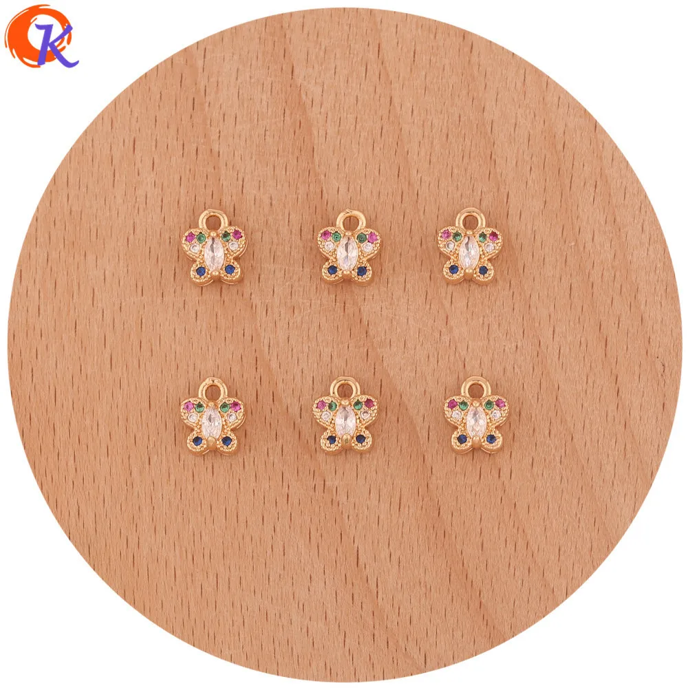 

Jewelry Accessories Cordial Design 50Pcs 7*8MM Jewelry Accessories Earrings Connectors Hand Made Butterfly Earring Findings