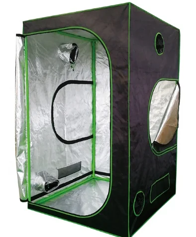 

600D mylar growtent 150x80x200 growbox set grow tent full kit, Black