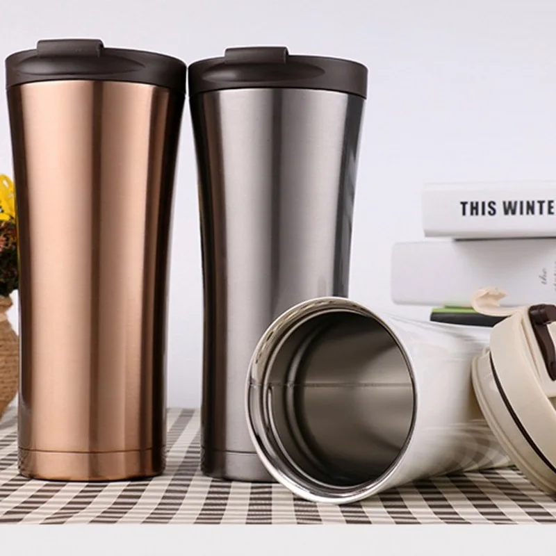 

direct drink cup Double Wall Vacuum flask SUS 304 water bottle Straight Tumblers small MOQ one hand cup with seal, Customized