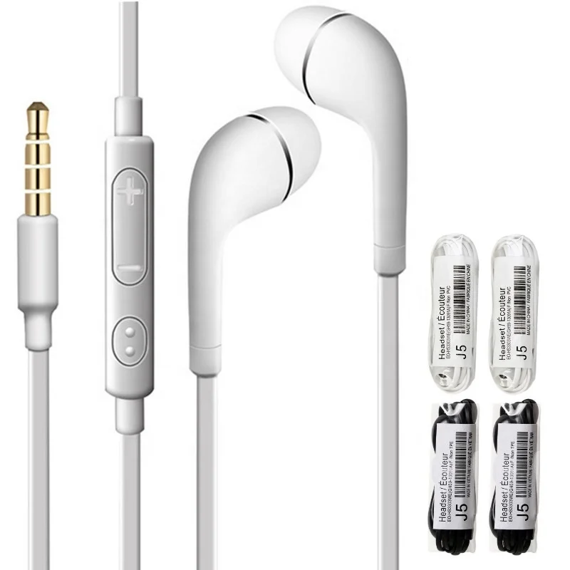 

Stereo Earphone 3.5mm In-Ear Headphones Headset with Mic Remote Control for Samsung Galaxy S3 S6 S7 S8 Note 2 4 Android phone, White black