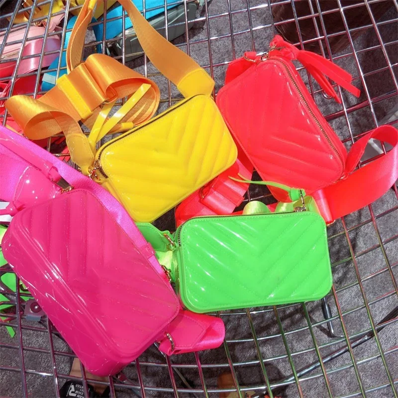 

Hot Sale Rainbow Spring color Women shoulder crossbody strap bags 2021 ladies shoulder purse handbags, 8 color options