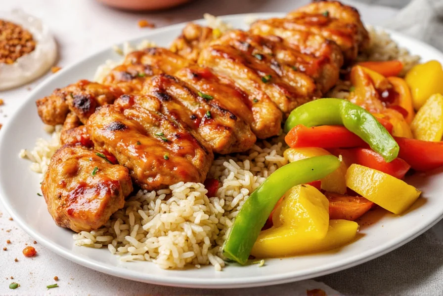 Jasminreis mit Hähnchen und Ananas