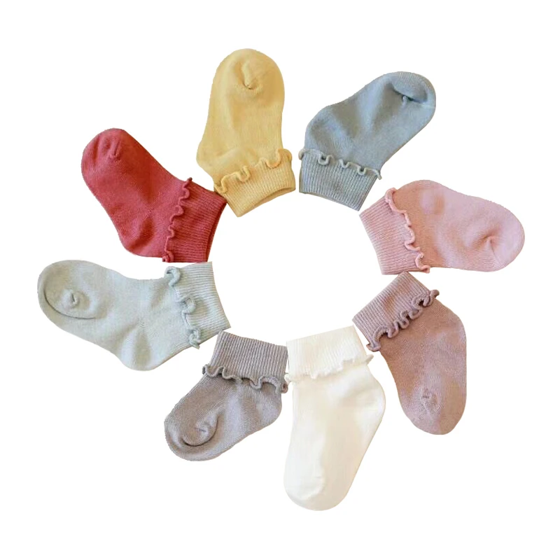 

High quality lovely custom cozy warm kids socks, White khaki beige