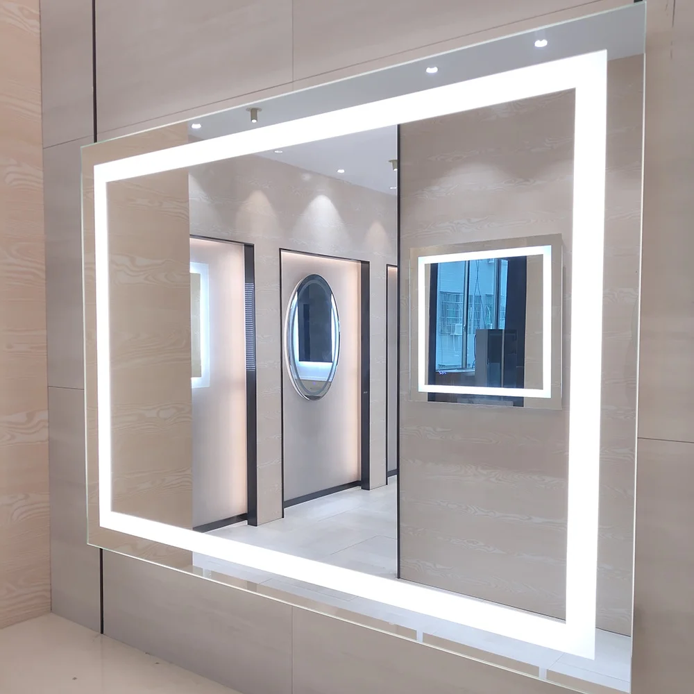 High Lumen Bathroom LED Mirror Defogger Feature Mirror With Lights
