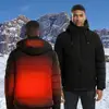 Outdoor mountaineering cycling fishing heating suit USB charging intelligent heating cotton-padded jacket