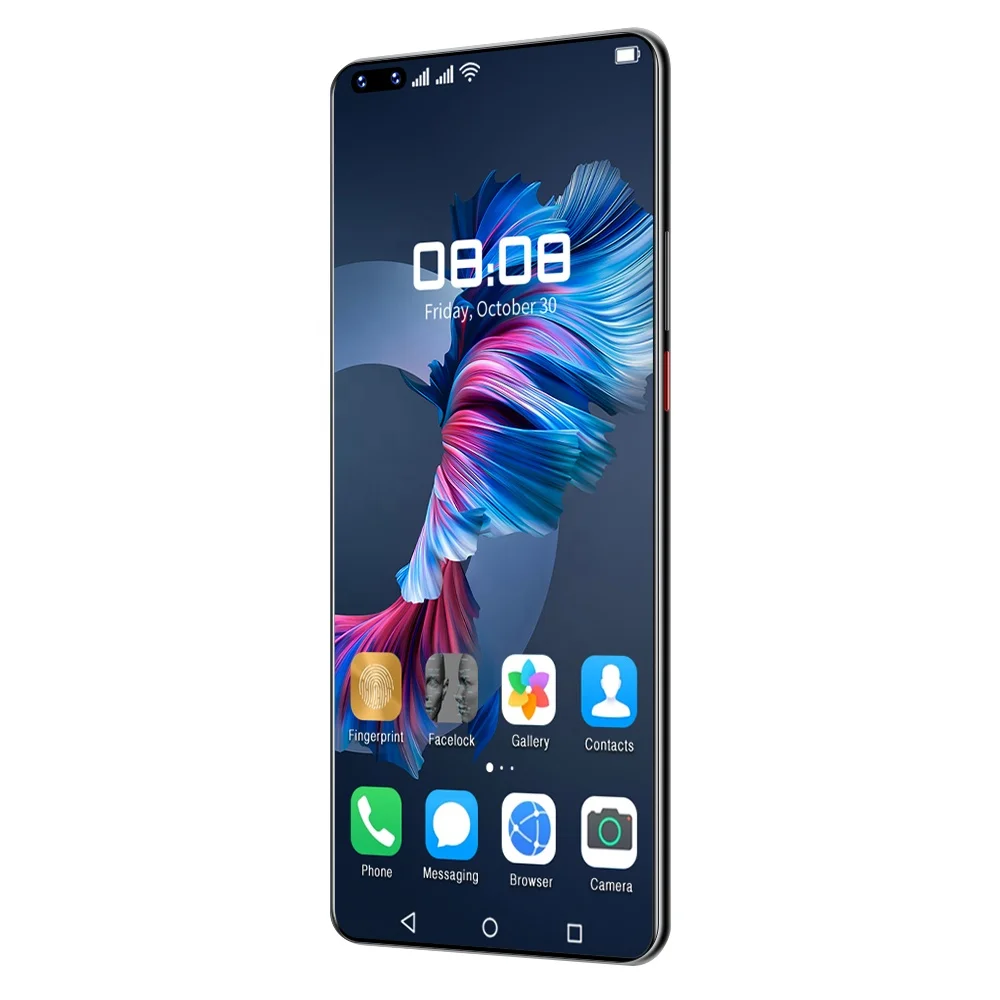 

Mate 40 Pro+ Top Quality Android 10.0 Mobile Phones 7.3 Inch 512G Smartphone 4G 5G Cpu Quad Core Screen 6.5 Cellular Gsm, White black