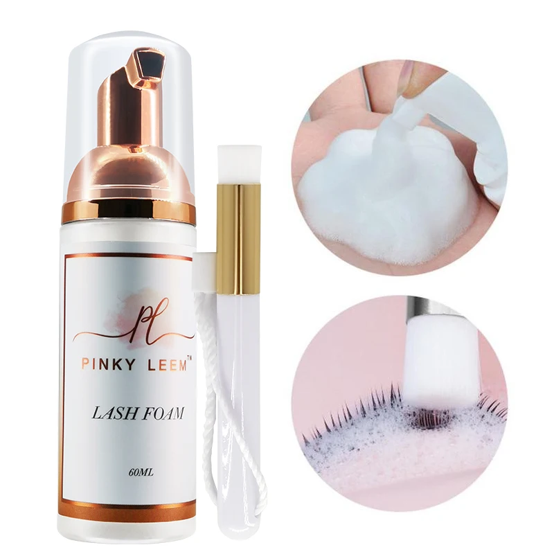 

Pinky Leem wholesale Private Llabe 60ML Foaming Lash Extension Eyelash Cleanser Lash Shampoo lash foam cleanser