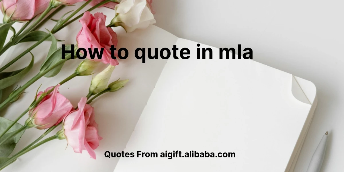 how to quote in mla