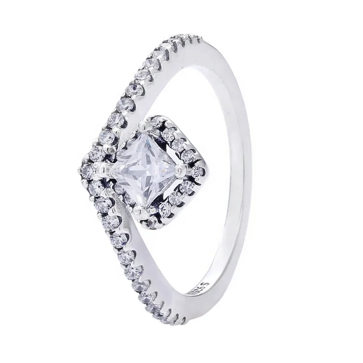 

High quality engagement single stone ring designs fashion rings silver sterling for women zircon
