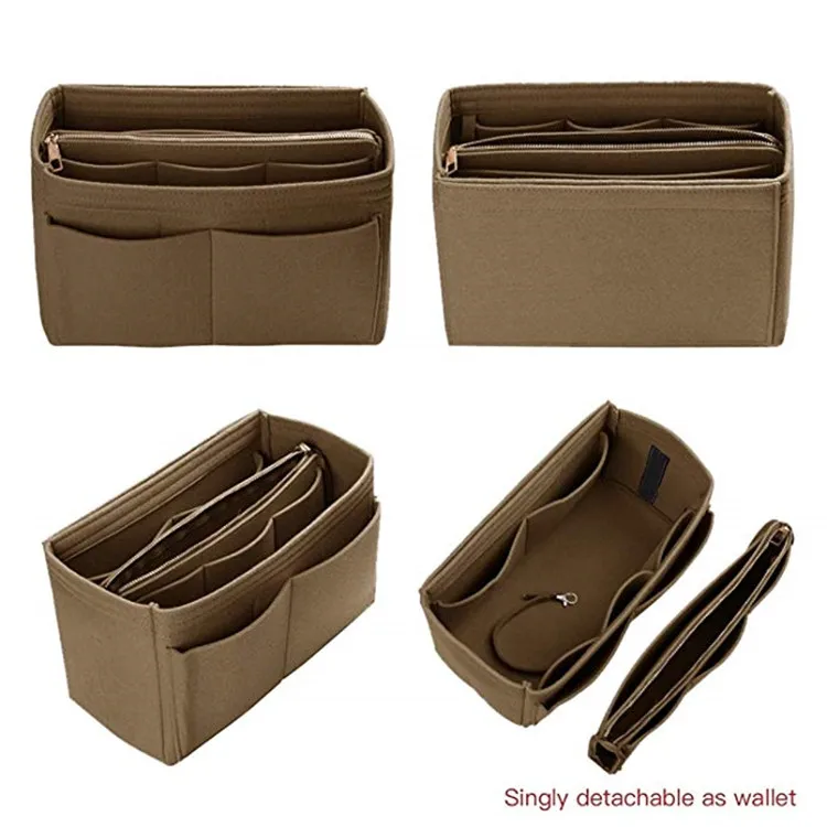 Purse Organizer Insert,Felt Bag Organizer With Zipper,Handbag & Tote