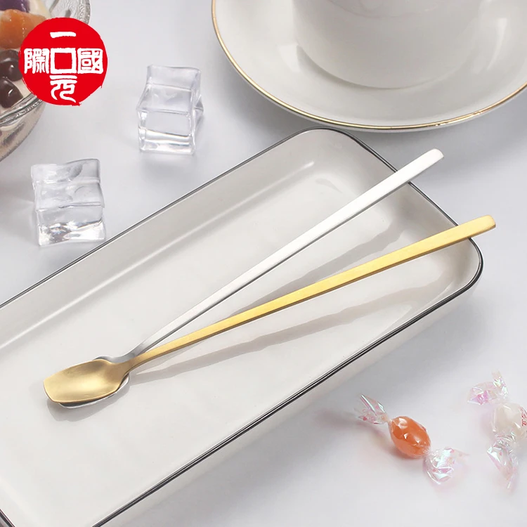 

New Stainless steel mini dinner dessert gold spoon